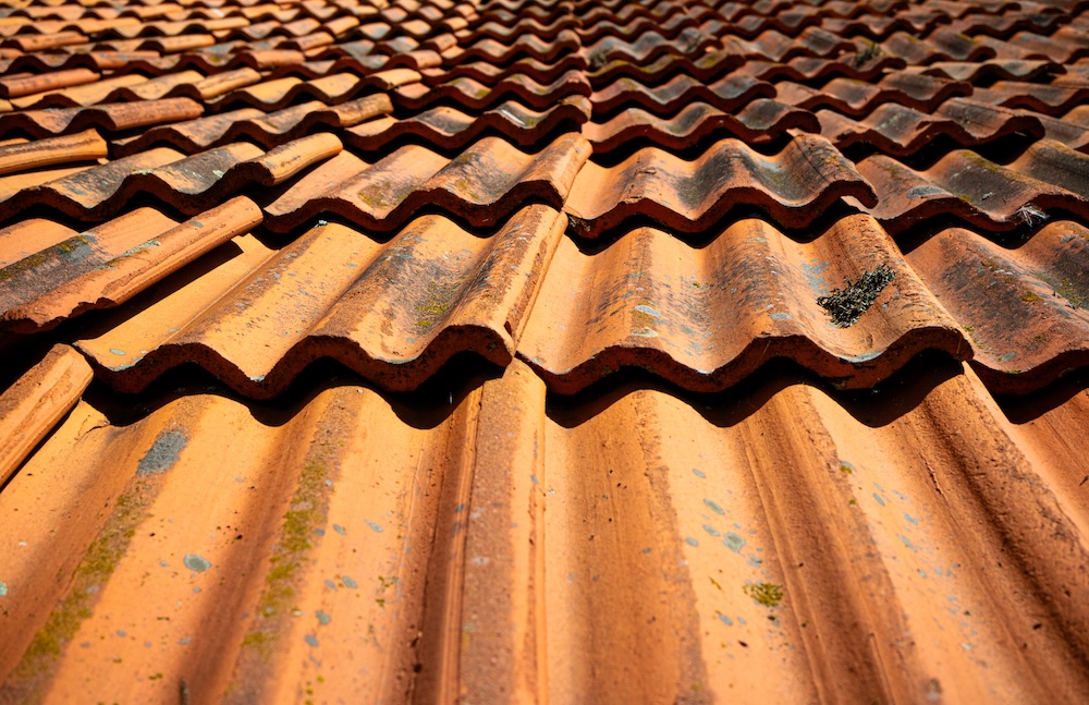 tiled roof in need of repair